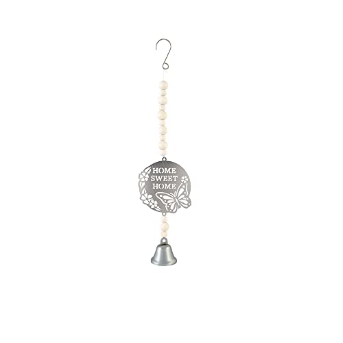 Carson Home 61171 Home Sweet Home Beaded Bell, 12.25-inch Length, Wood and Metal