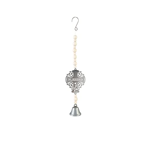 Carson Home 61169 Blessed Beaded Bell, 12.25-inch Length, Wood and Metal