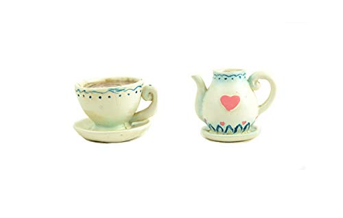 Midwest Design Imports 56219 Touch of Nature Fairy Garden Tea Cup and Tea Pot, Set of 2