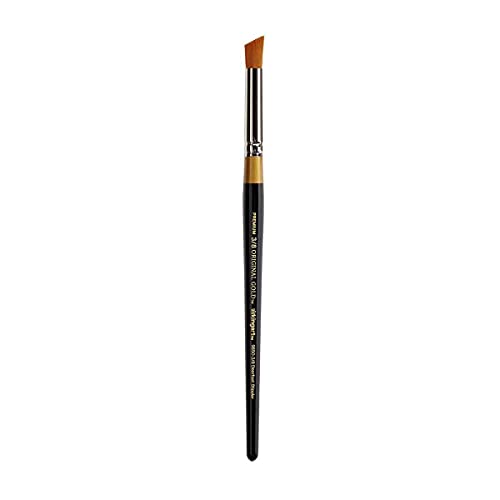 KINGART Original 9850 Series, Golden Taklon Deerfoot Stippler, Size 3/8, Black/Gold