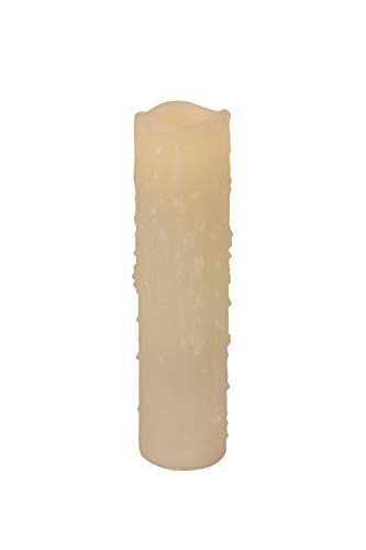 Melrose 61627 LED Remote Compatible Dripping Pillar Candle, 8-inch Height, Wax and Plastic