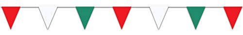 Beistle Outdoor Pennant Banner (red, white, green) Party Accessory  (1 count) (1/Pkg)