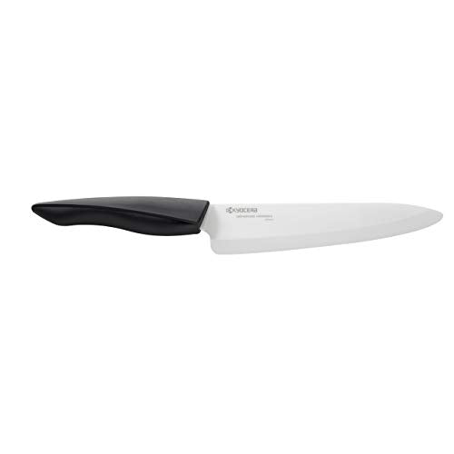 Kyocera FZ-180 WH-BK Ceramic Knife, 7", WHITE