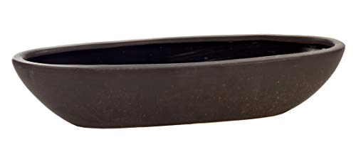 Napco 21253 Ceramic Boat Planter, Stone Finish