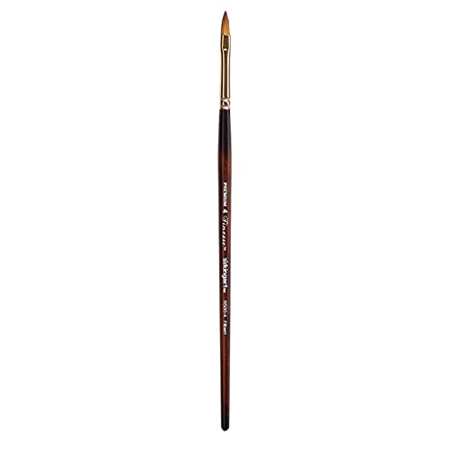 KINGART Finesse 8500 Filbert Series Kolinsky Sable Synthetic Blend Premium Watercolor Artist Brushes (4)