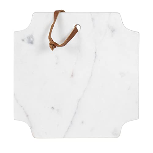 Foreside Home & Garden Square White Marble Cutting Board