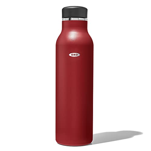 OXO Insulated Water Bottle, 20 oz, Garnet