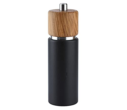 Frieling Zassenhaus Hannover Pepper Grinder Mill, 7-Inch, Matte Black/Natural Olive Wood