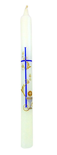 Roman 10" First Communion Gifts White Religious Christian Taper Candle