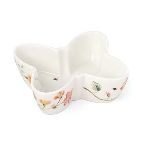 Lenox Meadow Butterfly-Shaped Bowl, 0.90 LB, Multi