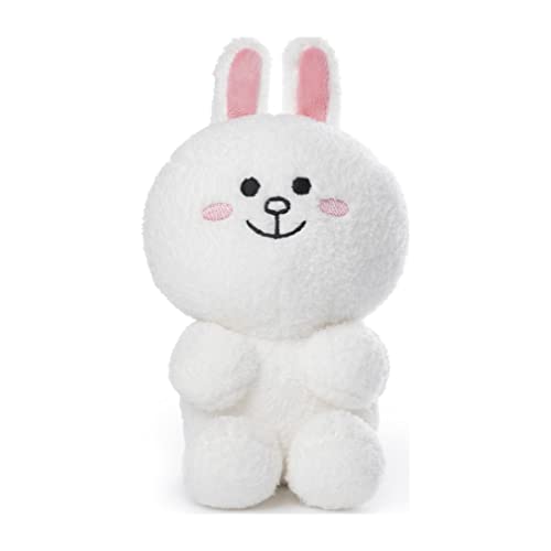 GUND Line Friends Cony Seated Plush Stuffed Animal Rabbit, White, 7"