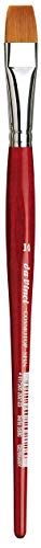Gregory Daniels Fine Arts da Vinci Watercolor Series 5880 CosmoTop Spin Paint Brush, Flat Synthetic with Red Handle, Size 14 (5880-14)