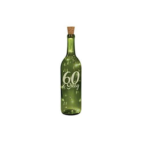 Carson 24639 60 and Sassy Wine Bottle with Cork String Lights, 11.33-inch Height