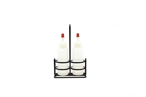 Tablecraft Better Burger Collection‚Äö√ë¬¢ Rack, Black Powder Coated, 3.5x1.75x6", Fits (2) 2oz Squeeze Bottles