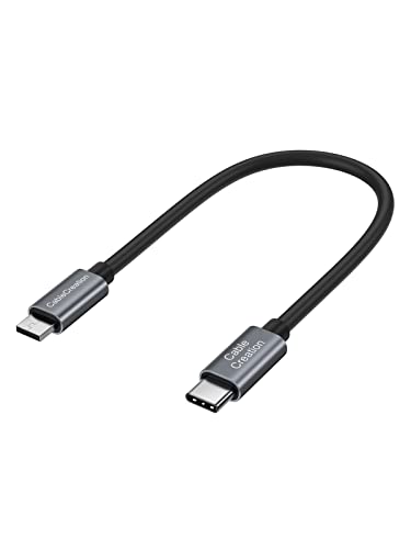 CableCreation DJI Mavic USB C Cable Short 0.65 FT, USB-C to Micro USB A OTG Cable, Compatible with DJI Spark/DJI Mavic/Mavic Pro/Mavic Pro Platinum/Mavic Air Controller 0.2m, Space Gray