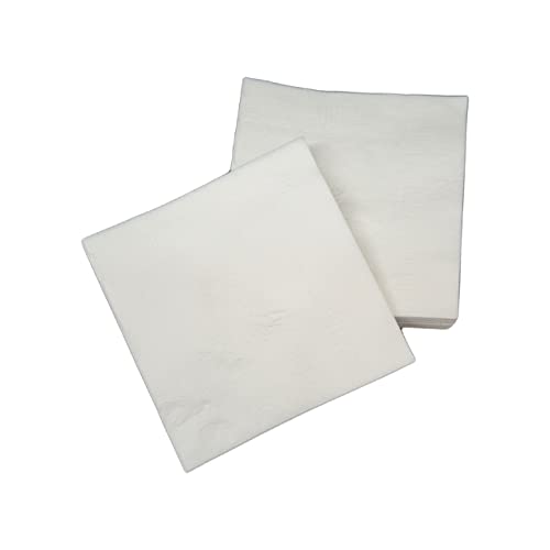 DHG Professional Square Paper Napkins, White Disposable Napkin, 9" x 9" Cocktail and Cleaning Surfaces Single-Use Napkins - 1-ply, 1/4 fold - Pack of 500 (1 pack of 500 counts)