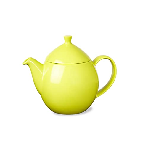 Forlife New Dew Teapot with Basket Infuser 14 ounce, 6.38-inch Length, Lime