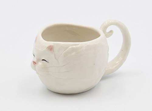 Cosmos Gifts 20780 White Cat Mug 3 1/2"H