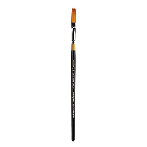 KingArt Original Gold 9100 Series , Premium Artist Brush, Golden TAKLON ONE Stroke-Size: 1/4