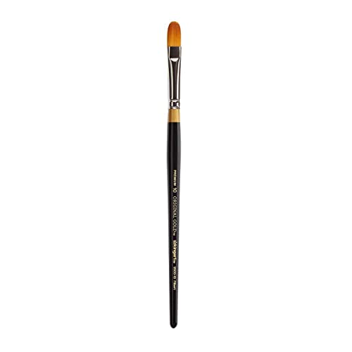 KingArt Original Gold 9500 Series , Premium Artist Brush, Golden TAKLON Filbert-Size: 10