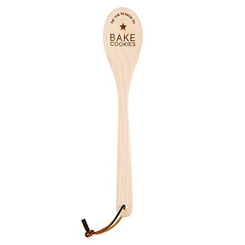 Creative Brands Santa Barbara Design Studio Holiday Wood Spoon, 12.5" Long, Bake Cookies