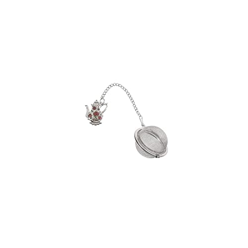 Ganz Pink Roses Teapot Charming Tea Infuser with Enameling