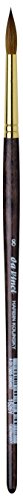 Gregory Daniels Fine Arts da Vinci Watercolor Series Paint Brush, Round Harbin Kolinsky Red Sable with Black Handle, Size 8