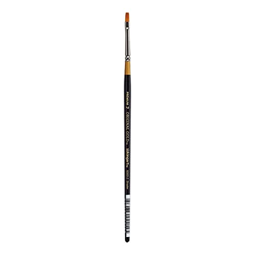 KingArt Original Gold 9300 Series , Premium Artist Brush, Golden TAKLON Shader-Size: 2, 2