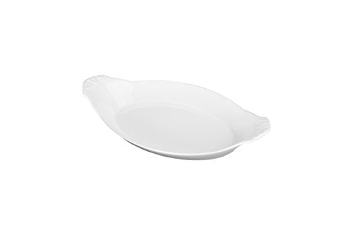 BIA Cordon Bleu 8-Ounce Oval Au Gratin Baking Dish, Set of 2, White