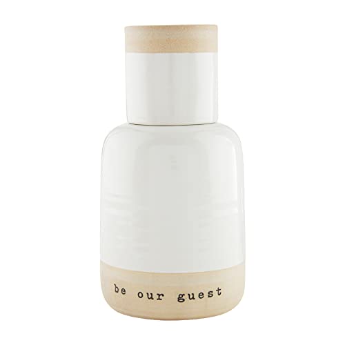 Mud Pie Farm Bedside Carafe Set, 7 1/2" x 4" dia, Stoneware
