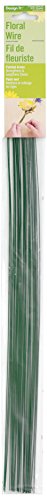 FloraCraft 30 Piece 20 Gauge Floral Stem Wire 18 Inch Green