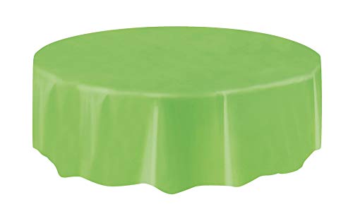 Unique Industries Round Plastic Tablecloth Lime Green 84" Diameter