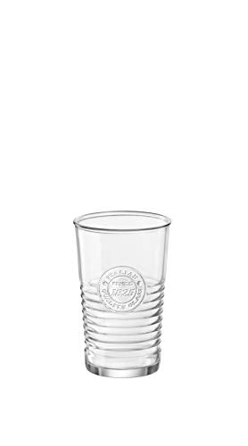 Bormioli Rocco 540630GRS021990 Officina1825 Cooler Glass, Set of 4, 16 oz, Clear