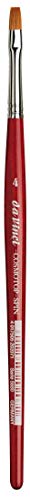 Gregory Daniels Fine Arts da Vinci Watercolor Series 5880 CosmoTop Spin Paint Brush, Flat Synthetic with Red Handle, Size 4 (5880-04)