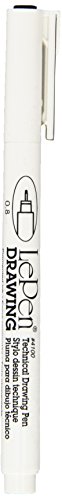 Uchida of America 4100-C-.8 Carded Le Pen Technical Drawing Pen, 0.8 Point,  Black