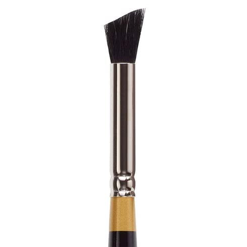 KINGART Original Gold Specialty 9245 Series, Russian Fitch Natural Blend Deerfoot Stippler Artist Brush (1/4) 9245-1/4 Black