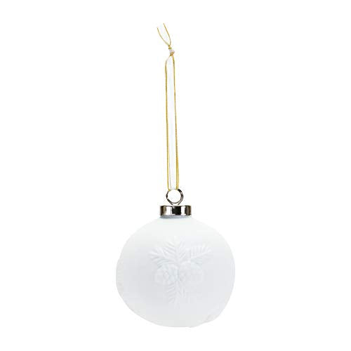 Melrose 84530 Pine Cone Ball Ornament, 3-inch Diameter, Porcelain