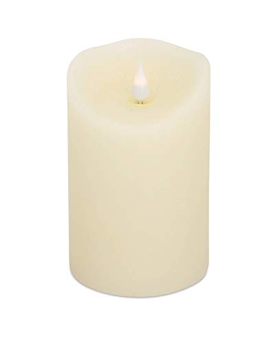 Melrose 3.5x5 inch Ivory Simplux Flameless LED Candle w/Flickering Moving Flame