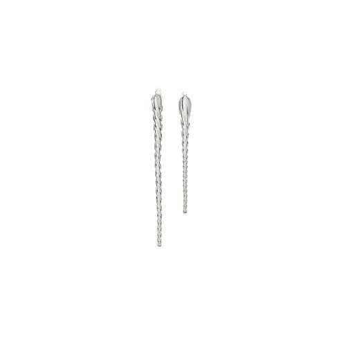 RAZ Imports 4122823 Blown Clear Glitter Glass Icicle Ornament, Set of 2