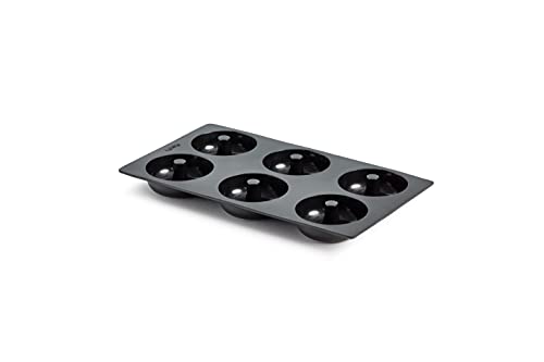 L√©ku√© 0620406N01 Doughnut Silicone Mould 6 cav. Black