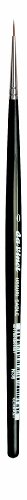 Gregory Daniels Fine Arts da Vinci Watercolor Series 36 Paint Brush, Round Russian Red Sable with Black Handle, Size 0