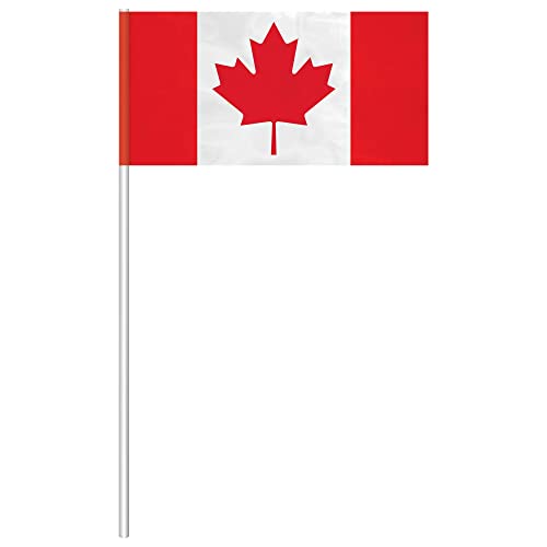 Amscan Canadian Pride Small Fabric Flag | 3" x 6" | 4 Pcs