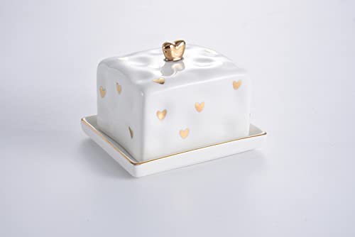 Pampa Bay Heart to Heart Covered Butter Dish