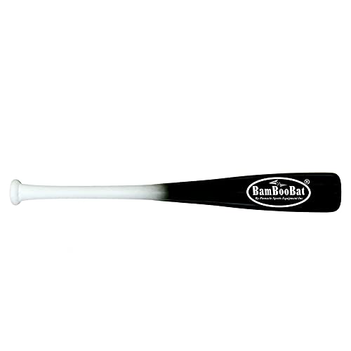 BamBooBat by Pinnacle Sports Equipment INC. Adult Baseball/Softball 18" (21") One Hand Training Bat, White Handle/Black Barrel, 21"