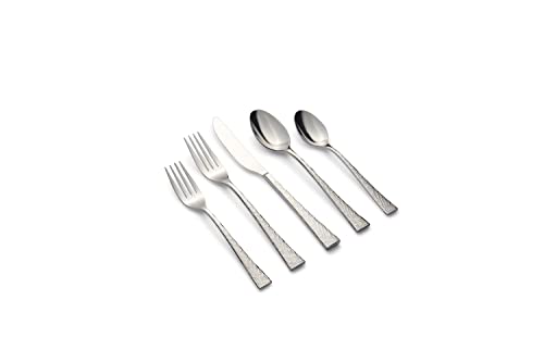 Cambridge Silversmiths Finnley Mirror 20-Piece Flatware Set, Service for 4,Silver