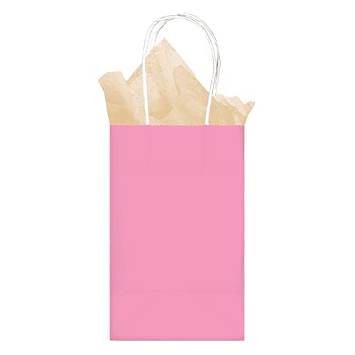 Amscan 162800.1 New Pink Solid Kraft Bag Small | 1 piece