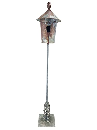 Red Carpet Studios Bird House Standing Galvanized Tall