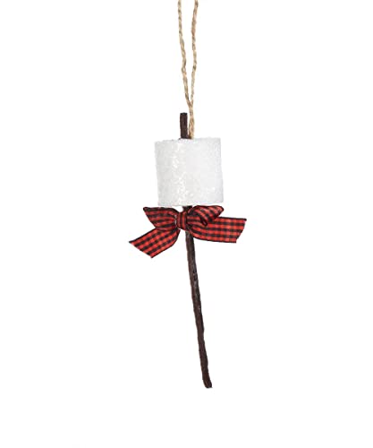 Giftcraft 683383 Christmas Roasting Marshmallow Ornament, 7-inch Height, Plastic and Polyester