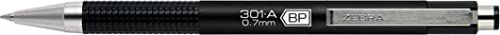 Zebra Pen F-301A Retractable Ballpoint Pen, Premium Blue Metal Barrel, Fine Point, 0.7mm, Black Ink, 2-Pack