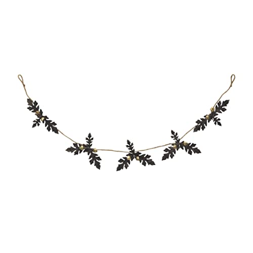 Mud Pie Fall Iron Acorn Garland,garland 60" long leaf  5" long x 3.25"H acorn 1.125" long, Acorn